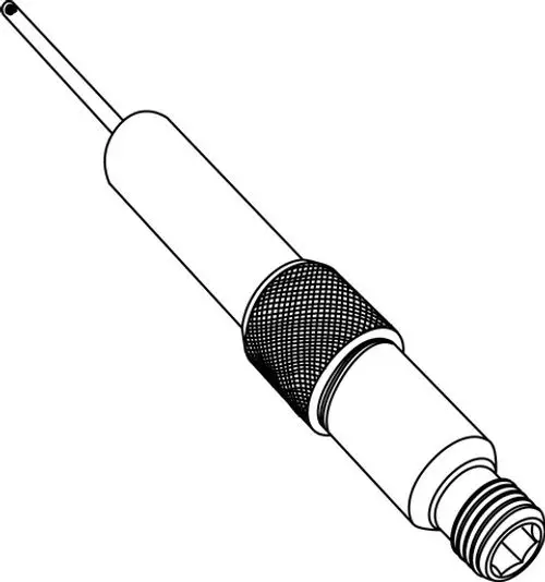 Meßnippelverlängerung mit einem schlanken Design und gewindelosem Anschluss. Kompatibel mit selbstdichtenden Meßnippeln. Hersteller: IMI Hydronic Engineering.